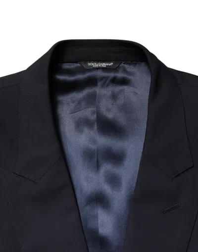 Pre-owned Dolce & Gabbana Blue Wool Double Breasted 2 Piece Men Men's Suit ()