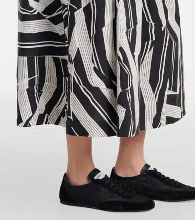 Jimmy Choo Sunny Suede-trimmed Lace Sneakers In Black