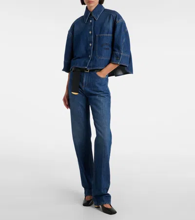 Givenchy Oversized Denim Shirt In Blue