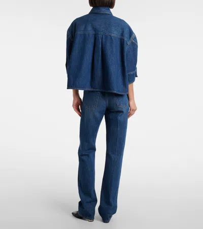 Givenchy Oversized Denim Shirt In Blue