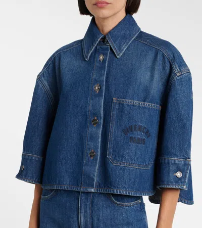 Givenchy Oversized Denim Shirt In Blue