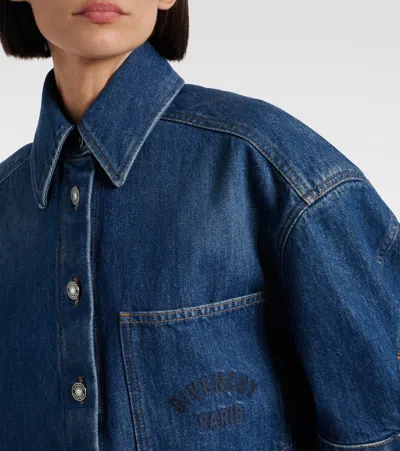 Givenchy Oversized Denim Shirt In Blue