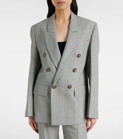Victoria Beckham Virgin Wool Blazer In Gray