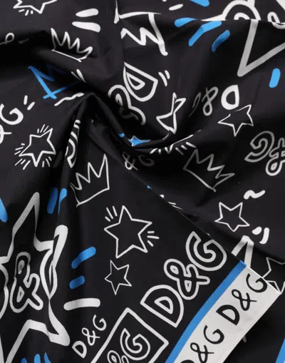 Dolce & Gabbana Multicolor Graphic Cotton Square Foulard  Women's Scarf In Multi