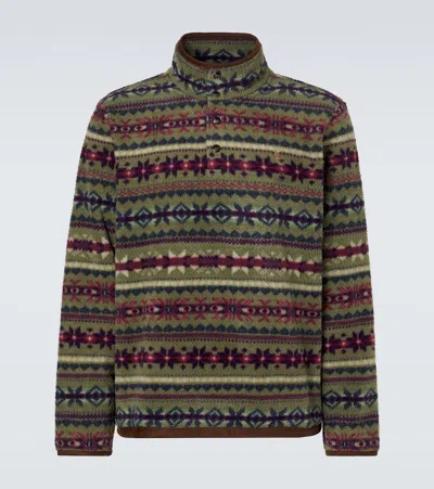 Polo Ralph Lauren Printed Teddy Jacket In Multi