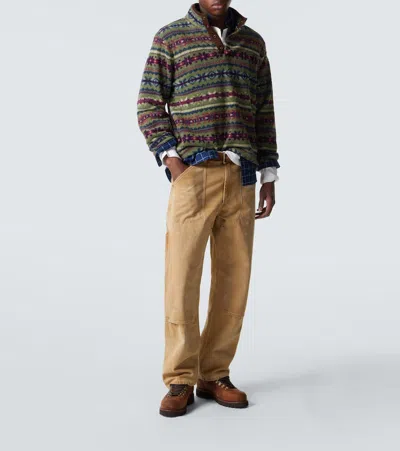 Polo Ralph Lauren Printed Teddy Jacket In Multi