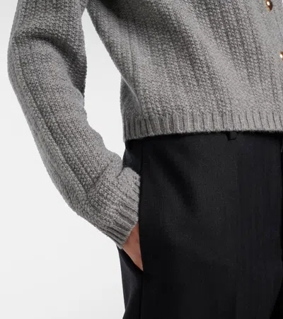 Jardin Des Orangers Wool And Cashmere Cardigan In Gray