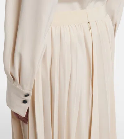 Isabel Marant Felixa Plissé Crêpe Midi Skirt In Brown