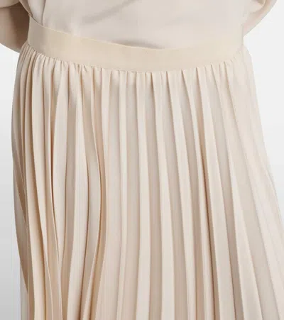 Isabel Marant Felixa Plissé Crêpe Midi Skirt In Brown