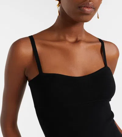 Max Mara Mxmepica Top Fitted Silhouette Spaghetti Straps In Black