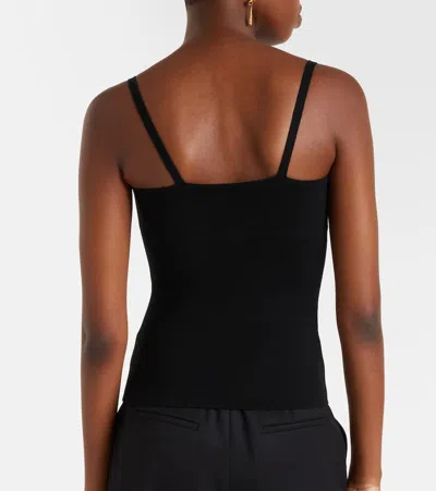 Max Mara Mxmepica Top Fitted Silhouette Spaghetti Straps In Black
