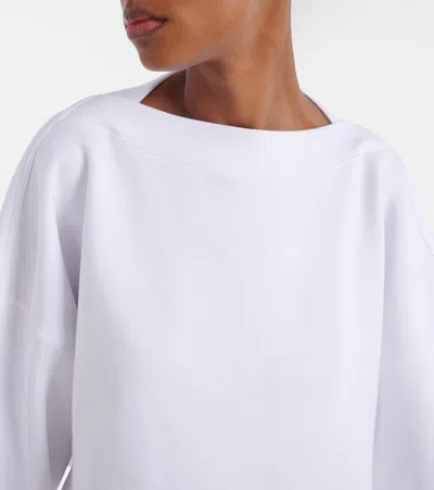 Alaïa Cotton Sweatshirt In White