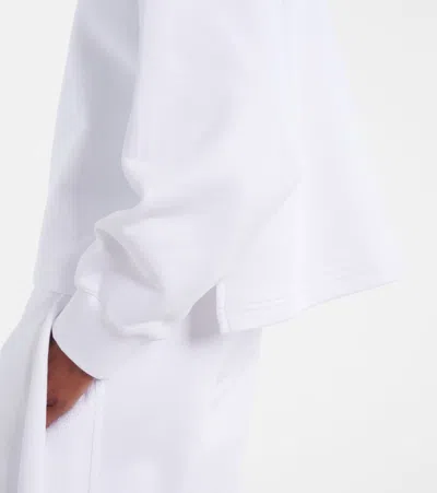 Alaïa Cotton Sweatshirt In White