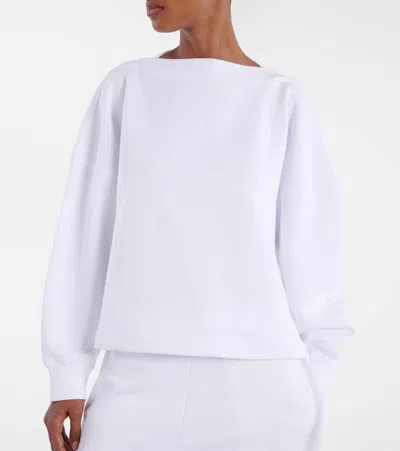 Alaïa Cotton Sweatshirt In White