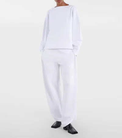 Alaïa Cotton Sweatshirt In White