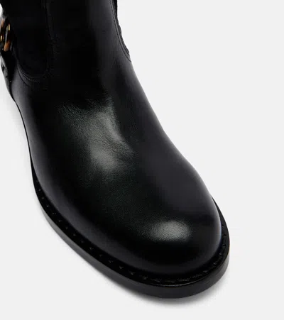 Isabel Marant Ildra 35 Leather And Suede Ankle Boots In Black