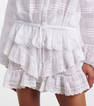 Isabel Marant Étoile Polly Lace And Cotton Blouse In White