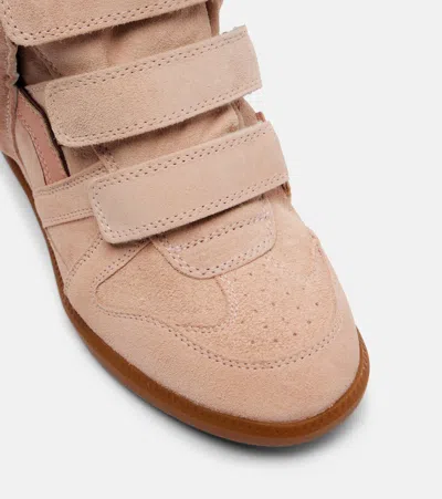 Isabel Marant Bekett Cut-out Touch-strap Sneakers In Pink