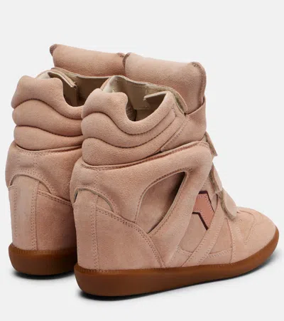 Isabel Marant Bekett Cut-out Touch-strap Sneakers In Pink