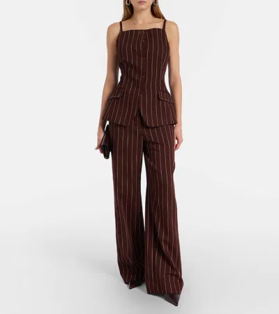 Simkhai Striped-pattern Top In Brown