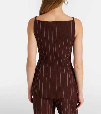 Simkhai Striped-pattern Top In Brown