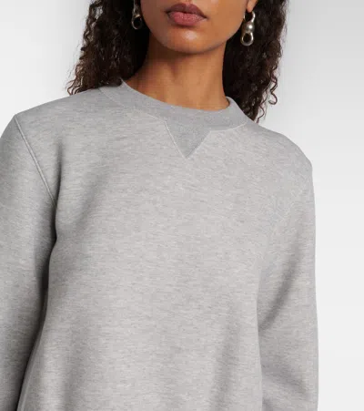 Sacai Cotton-blend Sweatshirt In Gray
