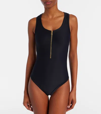 Heidi Klein Racerback Swimsuit In Black