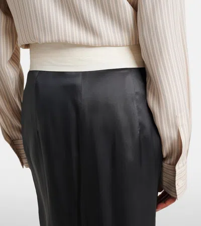 Rohe Róhe Wool Pencil Skirt In Gray
