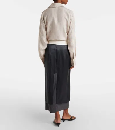Rohe Róhe Wool Pencil Skirt In Gray