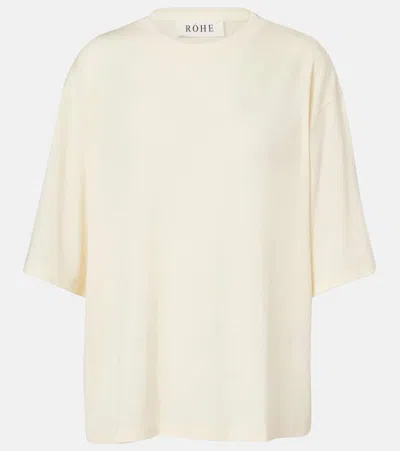 Rohe Oversized Wool-jersey T-shirt In White