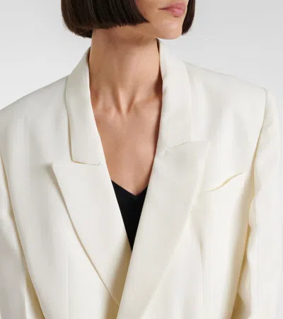 Victoria Beckham Double-breasted Blazer In White