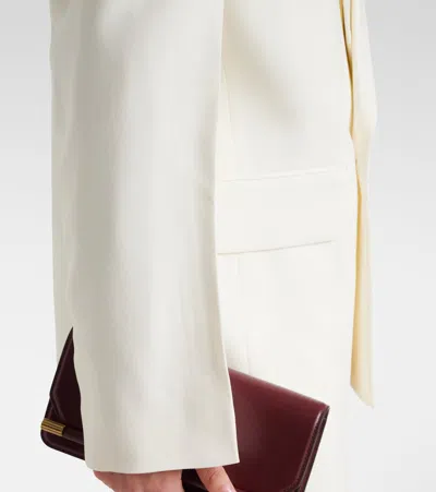 Victoria Beckham Double-breasted Blazer In White