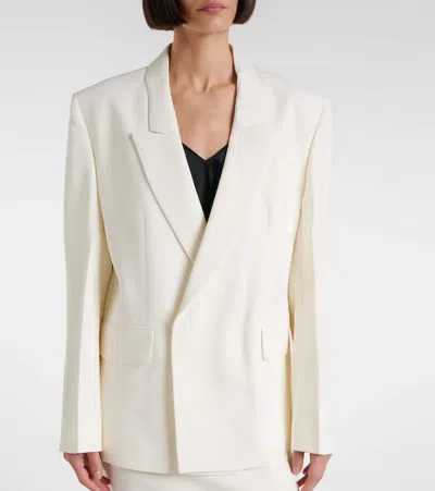 Victoria Beckham Double-breasted Blazer In White