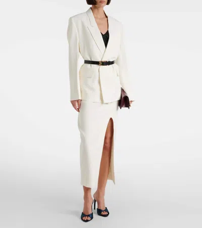 Victoria Beckham Double-breasted Blazer In White