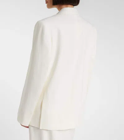 Victoria Beckham Double-breasted Blazer In White