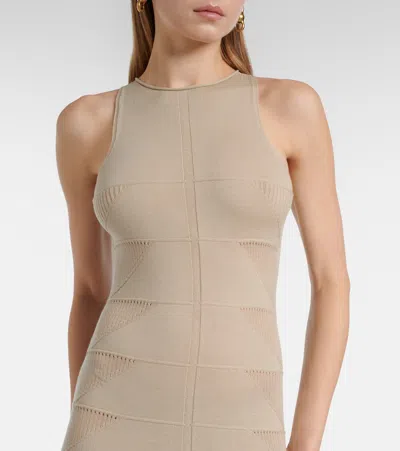Rick Owens Motivo Virgin Wool Maxi Dress In Neutral