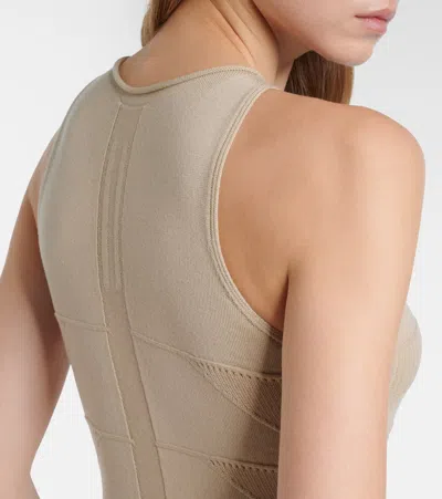 Rick Owens Motivo Virgin Wool Maxi Dress In Neutral