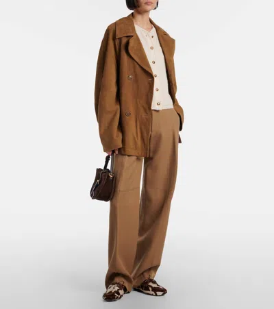 Jardin Des Orangers Wool And Cashmere Cardigan In Brown