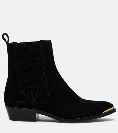 Isabel Marant Delano 35 Suede Ankle Boots In Black