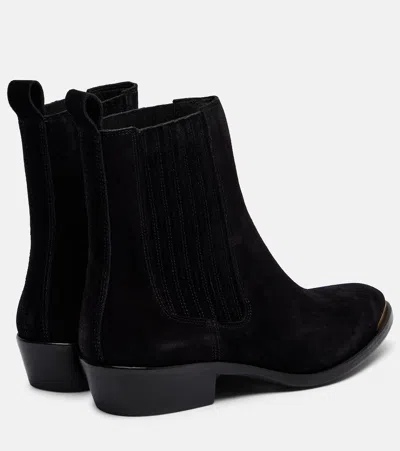 Isabel Marant Delano 35 Suede Ankle Boots In Black