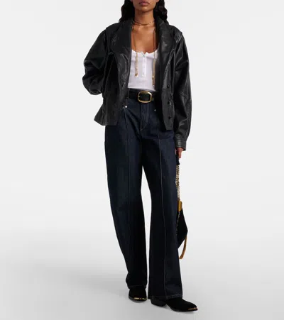 Isabel Marant Delano 35 Suede Ankle Boots In Black