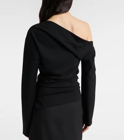 Rohe Róhe Draped One-shoulder Top In Black