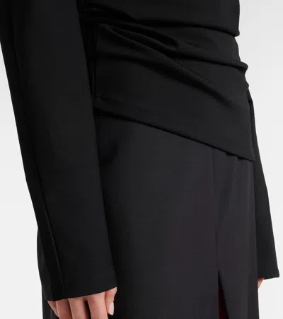 Rohe Róhe Draped One-shoulder Top In Black