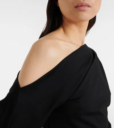 Rohe Róhe Draped One-shoulder Top In Black