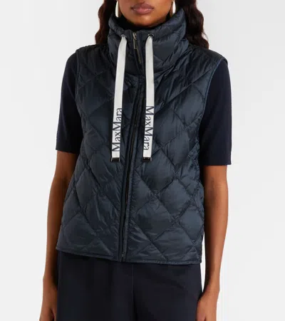 Max Mara The Cube Technical Puffer Vest In Blue