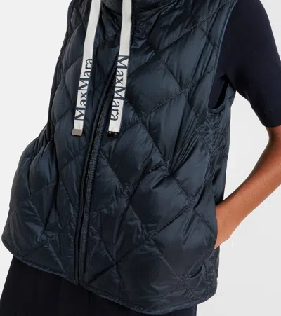 Max Mara The Cube Technical Puffer Vest In Blue