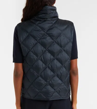 Max Mara The Cube Technical Puffer Vest In Blue