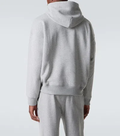 Polo Ralph Lauren Logo Cotton-blend Jersey Hoodie In Gray