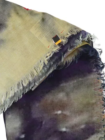 Talking Walls Ela Leopard Fringed Scarf In Multi