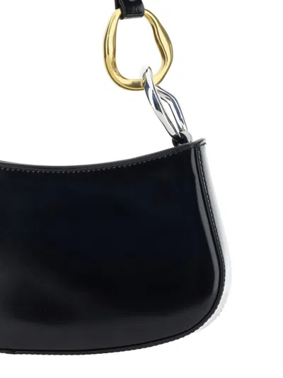 Staud Black Calf Leather Bos Taurus Shoulder Bag In Black